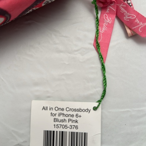 Vera Bradley Blush Pink All in One Crossbody floral wallet and wristlet - Picture 7 of 10